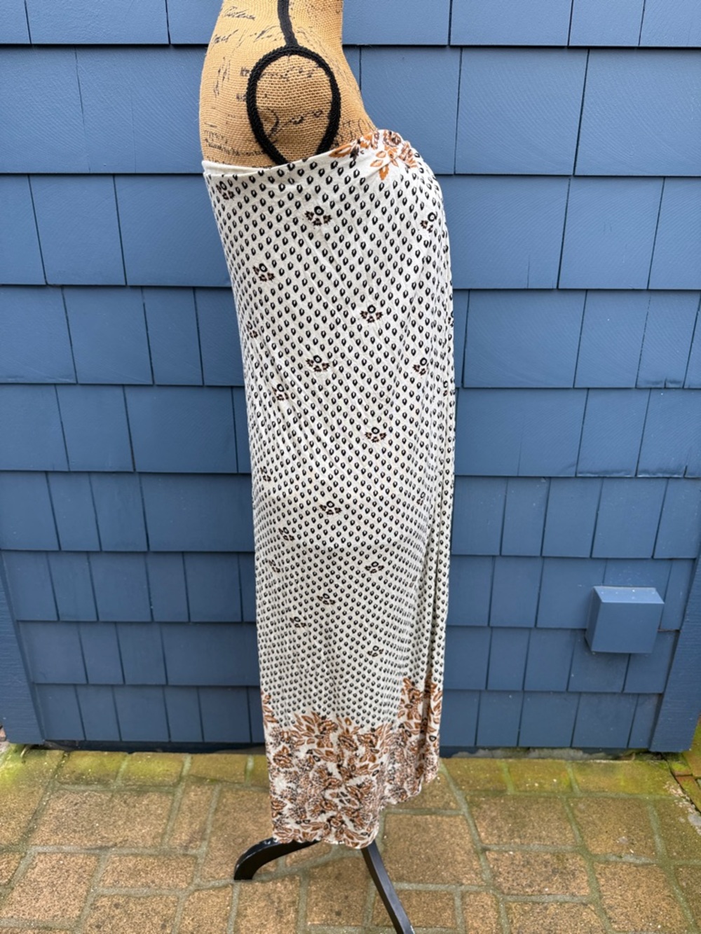 Free People Cream and Brown Maxi Skirt - Picture 4 of 10